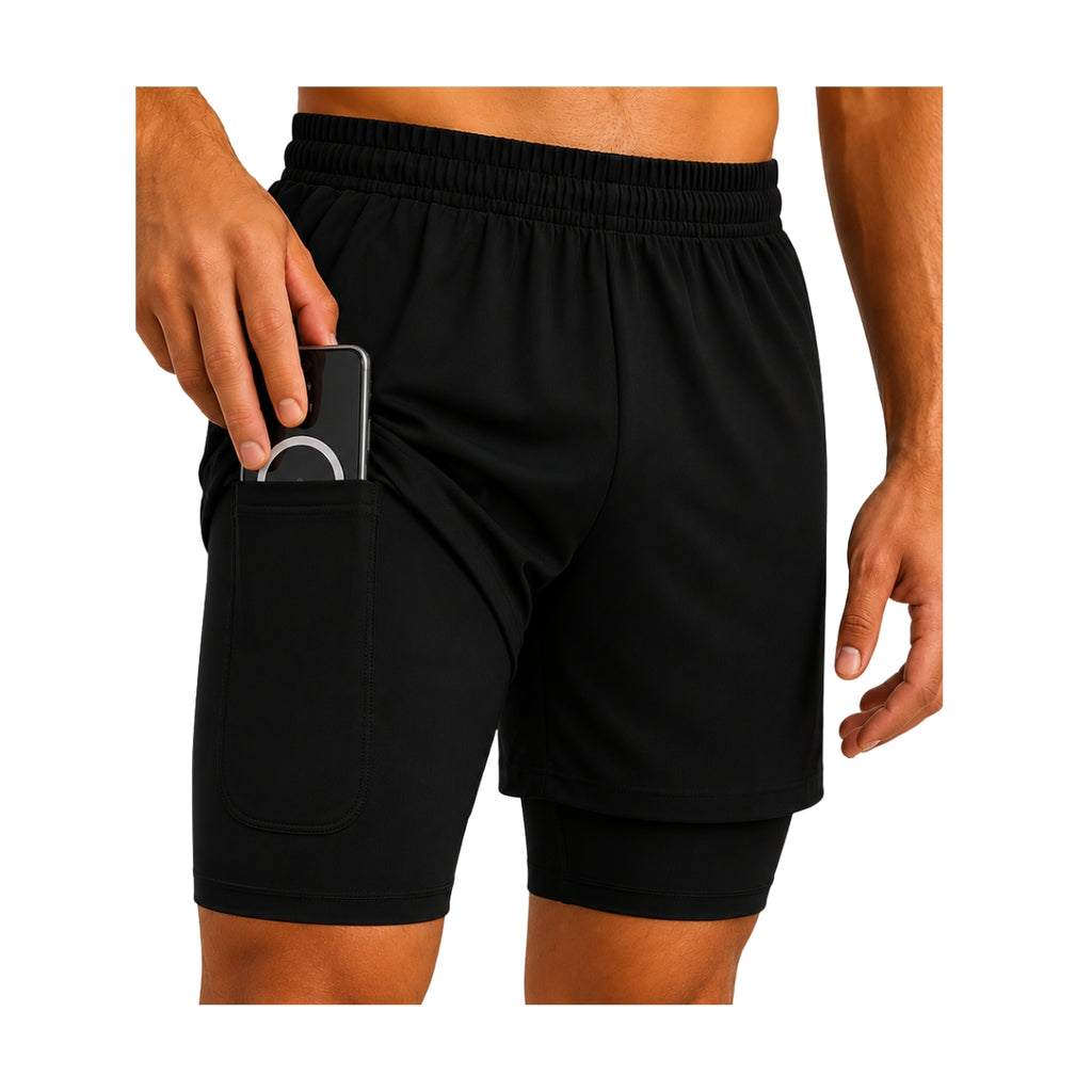 Short 2 en 1 avec compression intégrée